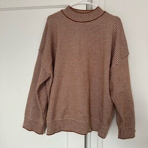 Striped Brown and White Sweater